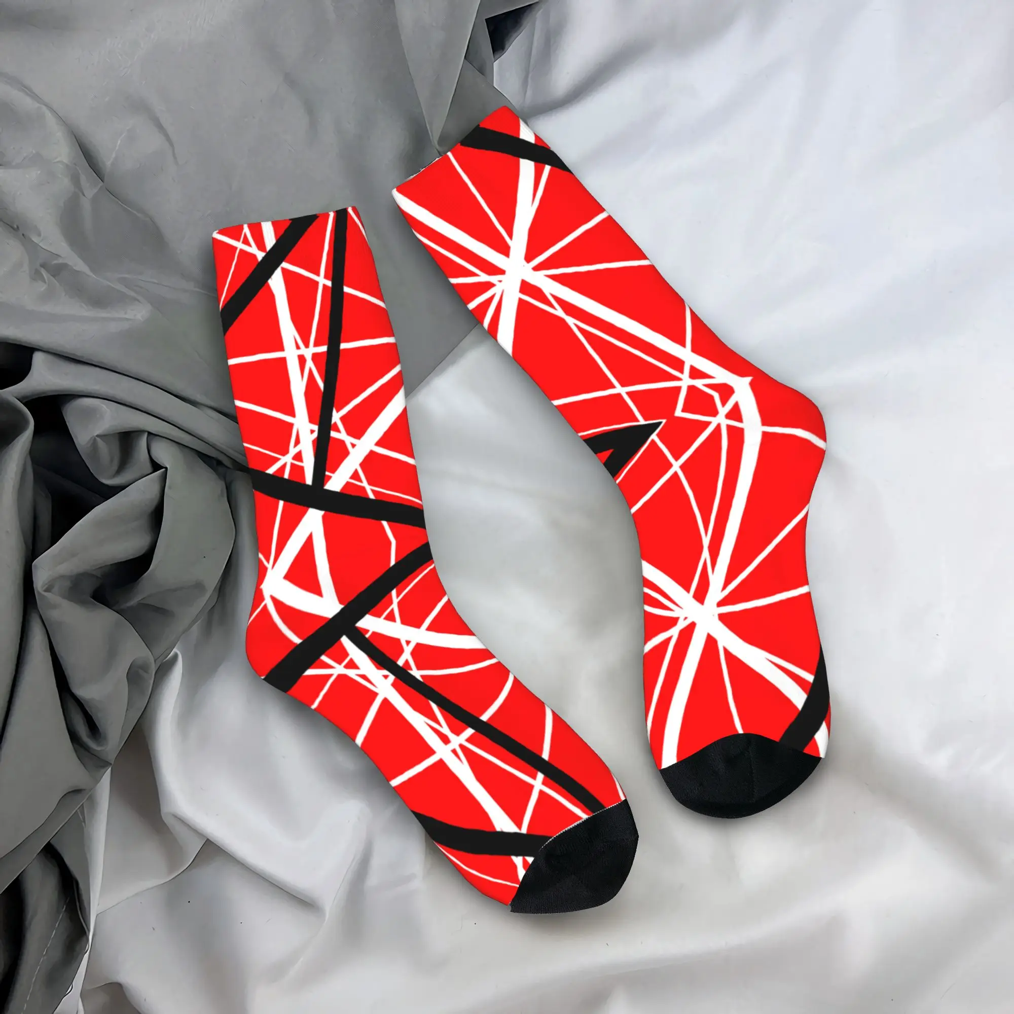 Red Black Design With White Lines Van Halen Stockings Novelty Socks Men Warm Soft Socks Autumn Cycling Graphic Non Skid Socks
Red Black Design With White Lines Van Halen Stockings Novelty Socks Men Warm Soft Socks Autumn Cycling Graphic Non Skid Socks