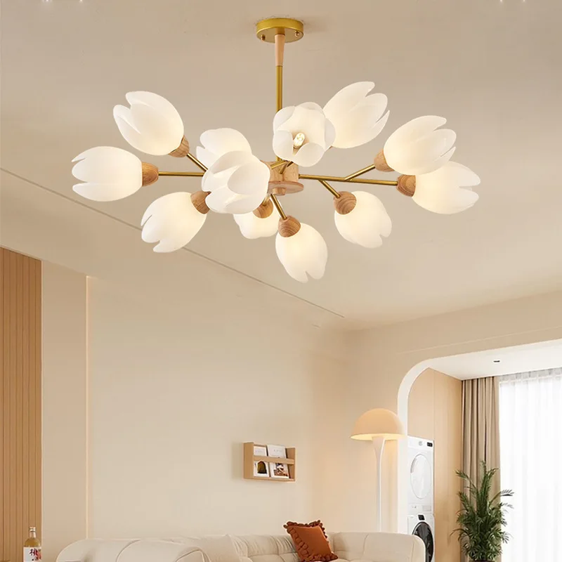 Living room chandelier dining room retro master bedroom light French magnolia eye protection lamp
Living room chandelier dining room retro master bedroom light French magnolia eye protection lamp