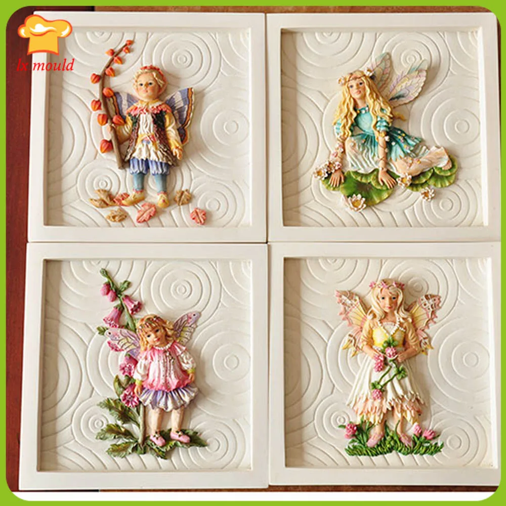 Flower Fairy Silicone Mould Angel Fondant Chocolate Moulds Ultra Light Clay Cake Decoration Molds
Flower Fairy Silicone Mould Angel Fondant Chocolate Moulds Ultra Light Clay Cake Decoration Molds