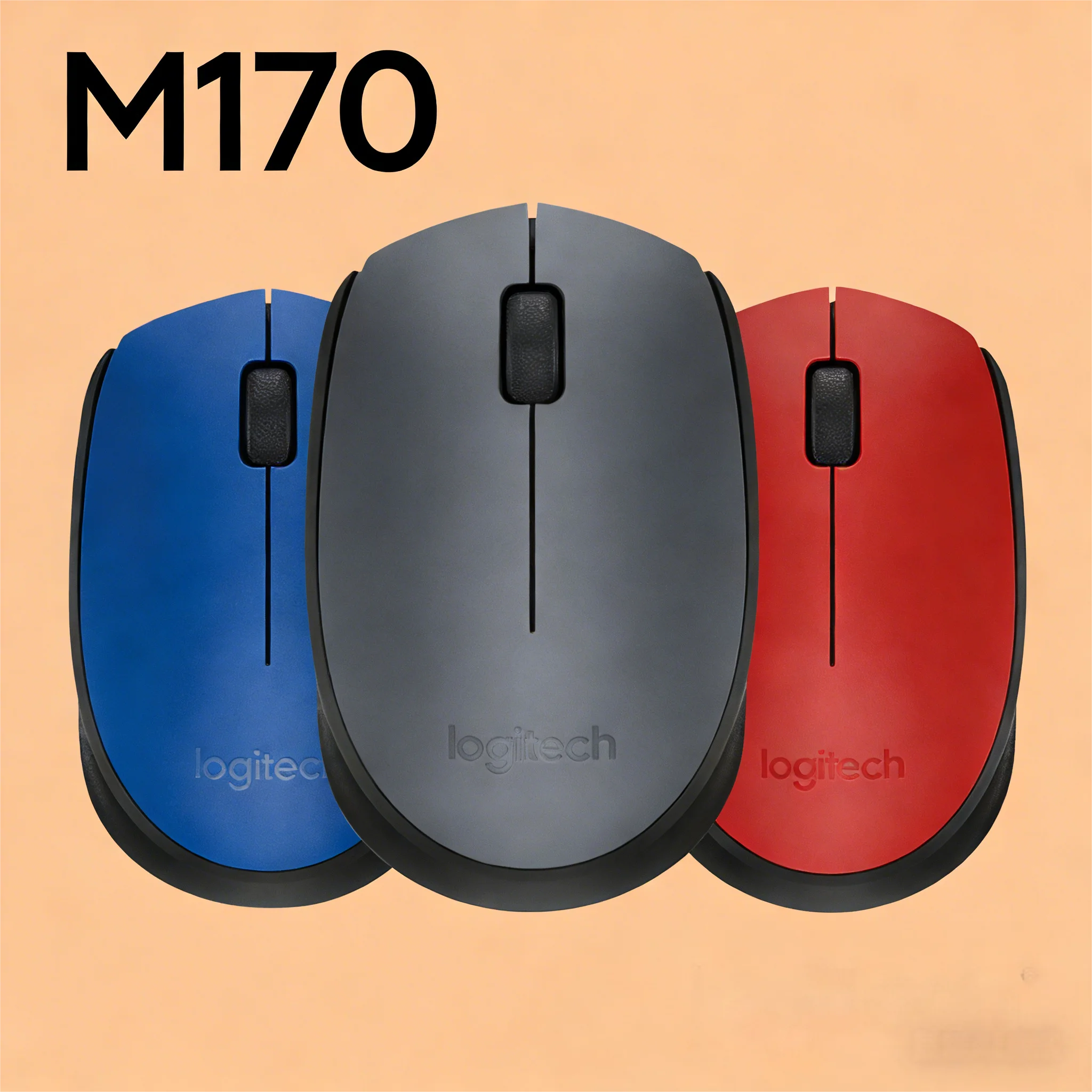 Logitech M170 Wireless Mouse, USB Receiver, Full Compatibility with Desktop & All Computers
Logitech M170 Wireless Mouse, USB Receiver, Full Compatibility with Desktop & All Computers