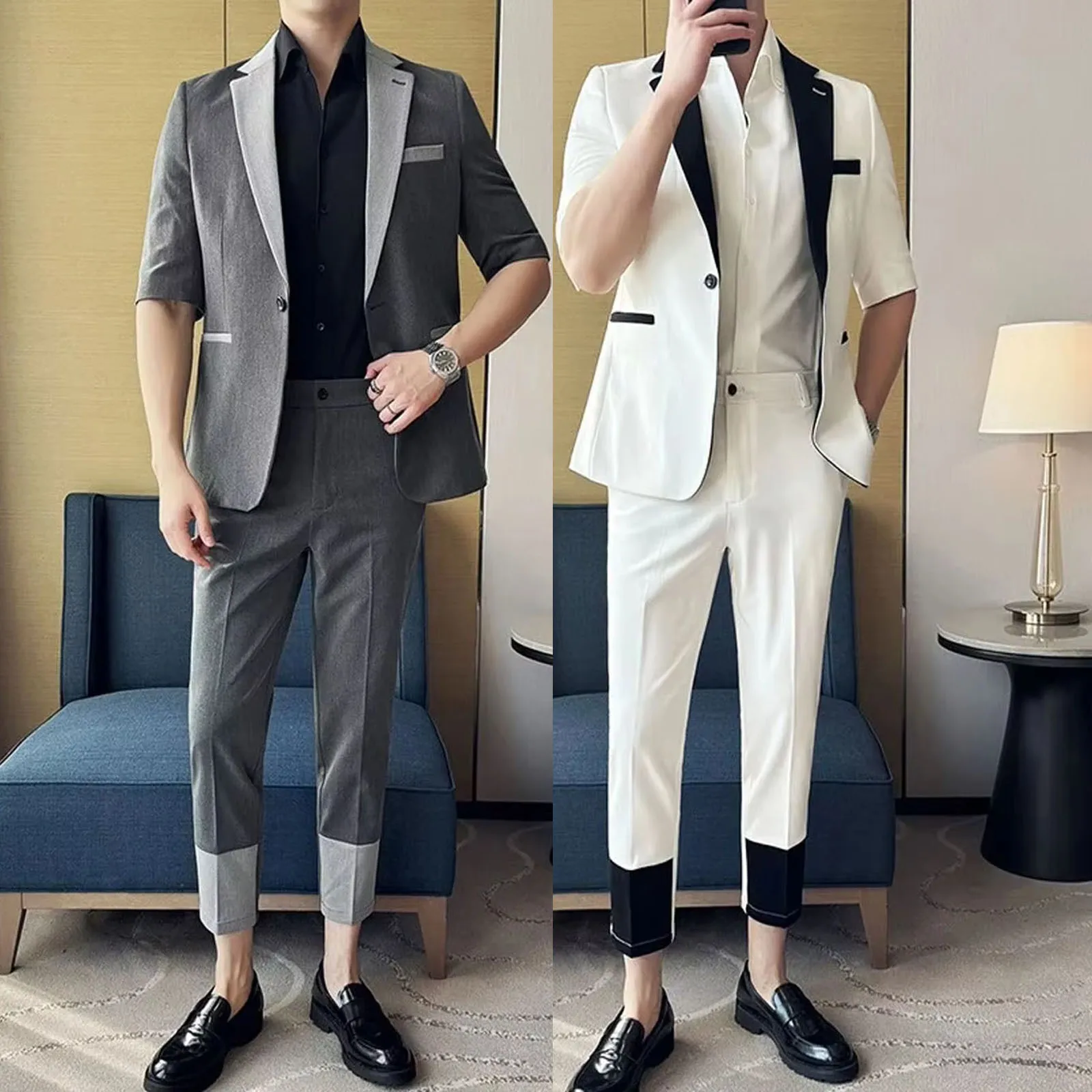 New Summer Men's Suit 2 Pieces Single Breasted Casual Jacket Pants Customization Fashion High Quality Business Party Wedding Set
New Summer Men's Suit 2 Pieces Single Breasted Casual Jacket Pants Customization Fashion High Quality Business Party Wedding Set
