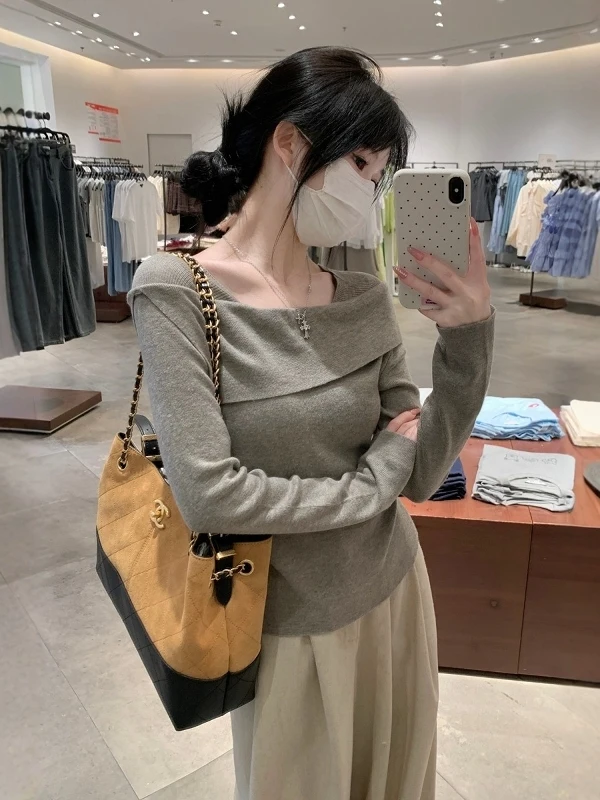 Korean Style One-Shoulder Knitted Sweater Women Early Spring Autumn 2026 Pull-On Slimming Effectiveness Atmosphere Clothing Top
Korean Style One-Shoulder Knitted Sweater Women Early Spring Autumn 2026 Pull-On Slimming Effectiveness Atmosphere Clothing Top