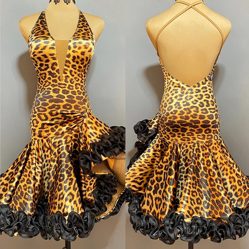 Women Latin Dance Dress Black Leopard Professional Competition Costume Sexy Backless Tango ChaCha Performance Dresses DL10854
Women Latin Dance Dress Black Leopard Professional Competition Costume Sexy Backless Tango ChaCha Performance Dresses DL10854
