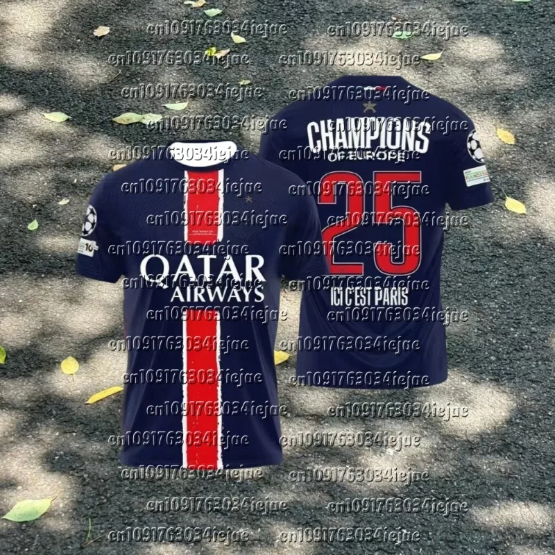 MOTO 2025 Paris PSG Champion Version Tops Short Sleeve Home jersey Dembélé & Doué Breathable Comfortable Outdoor Sports Training
MOTO 2025 Paris PSG Champion Version Tops Short Sleeve Home jersey Dembélé & Doué Breathable Comfortable Outdoor Sports Training