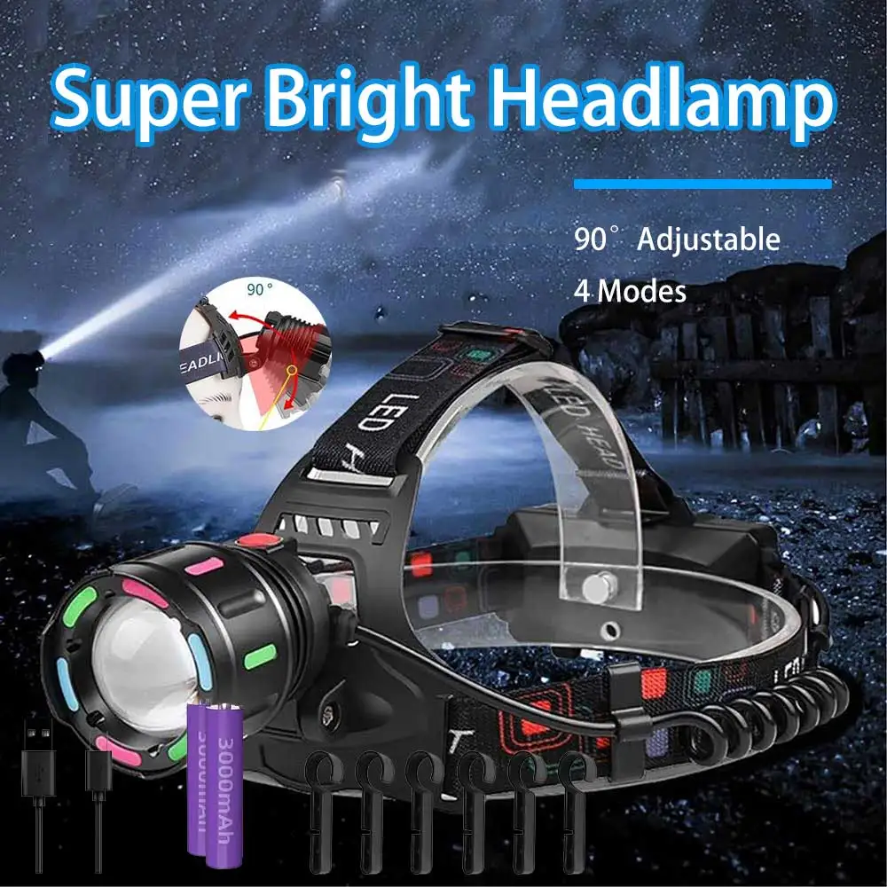 2026 Headlamp Multifunction Camping Search Light Head Flashlight , USB Rechargeable Powerful Head Lamp Front Lanterns Headlights
2026 Headlamp Multifunction Camping Search Light Head Flashlight , USB Rechargeable Powerful Head Lamp Front Lanterns Headlights