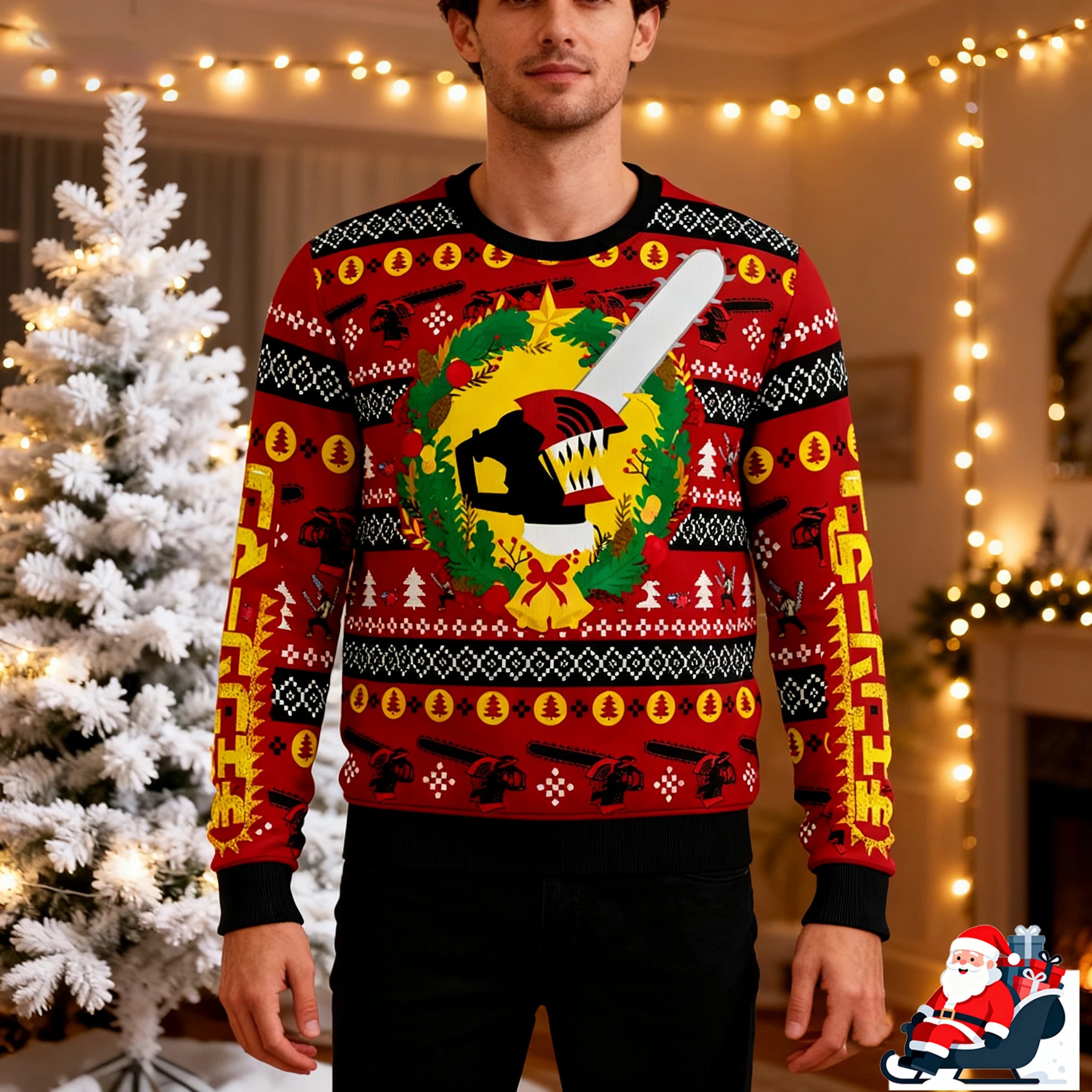 Рождественский уродливый свитер, электрическая цепная пила, модный крутой зимний новый свитер с капюшоном и круглым вырезом в стиле манга, унисекс
Рождественский уродливый свитер, электрическая цепная пила, модный крутой зимний новый свитер с капюшоном и круглым вырезом в стиле манга, унисекс