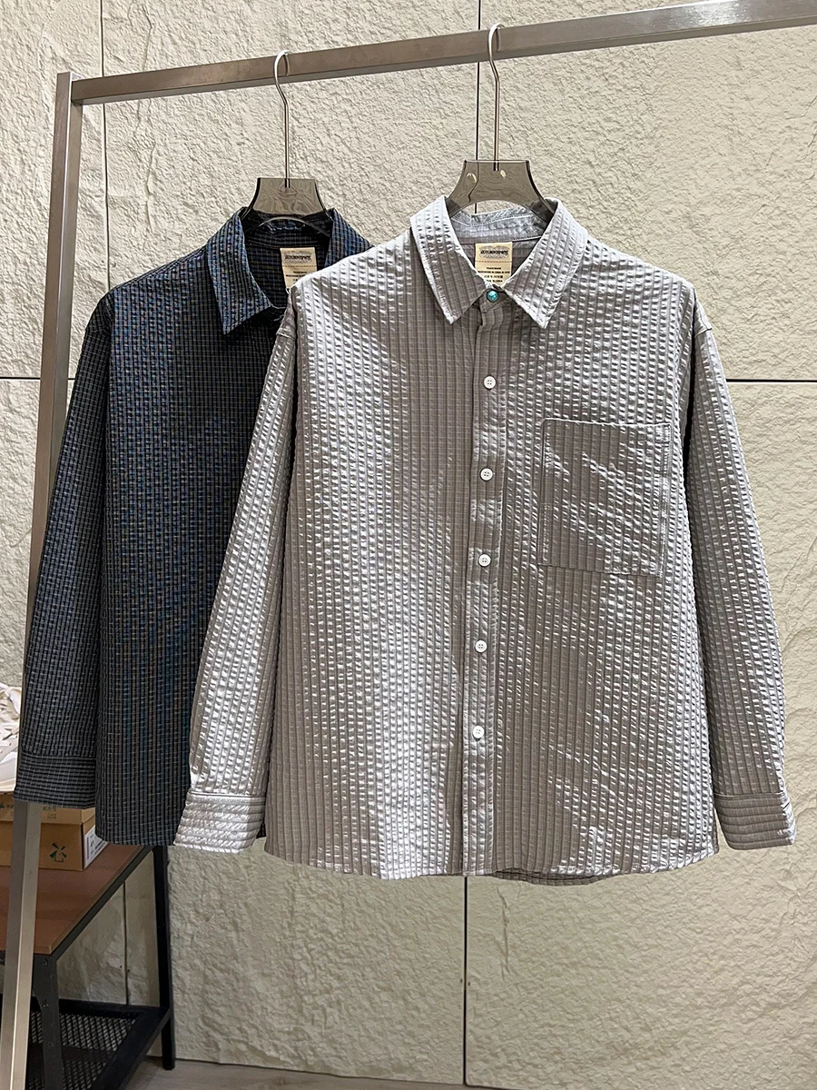 Retro Japanese Style Long Sleeve Bubble Shirt Casual Loose Couple Outerwear Polyester Fiber Antistatic Non Fading Non Deforming
Retro Japanese Style Long Sleeve Bubble Shirt Casual Loose Couple Outerwear Polyester Fiber Antistatic Non Fading Non Deforming