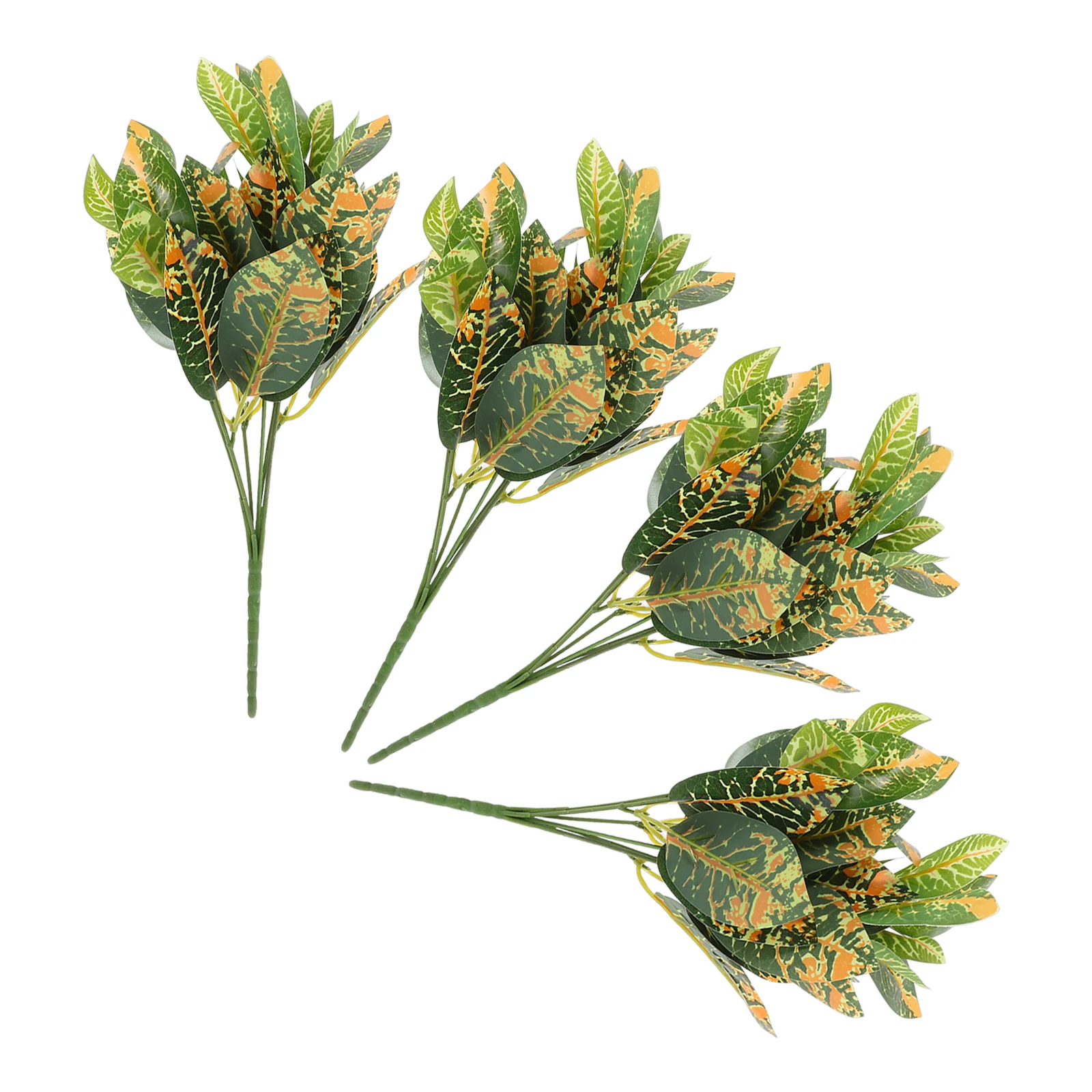 4pcs Golden Banyan Leaves Artificial Plant Stems Bulk Green Eucalyptus Decor Office Tropical Plants Croton Branches
4pcs Golden Banyan Leaves Artificial Plant Stems Bulk Green Eucalyptus Decor Office Tropical Plants Croton Branches