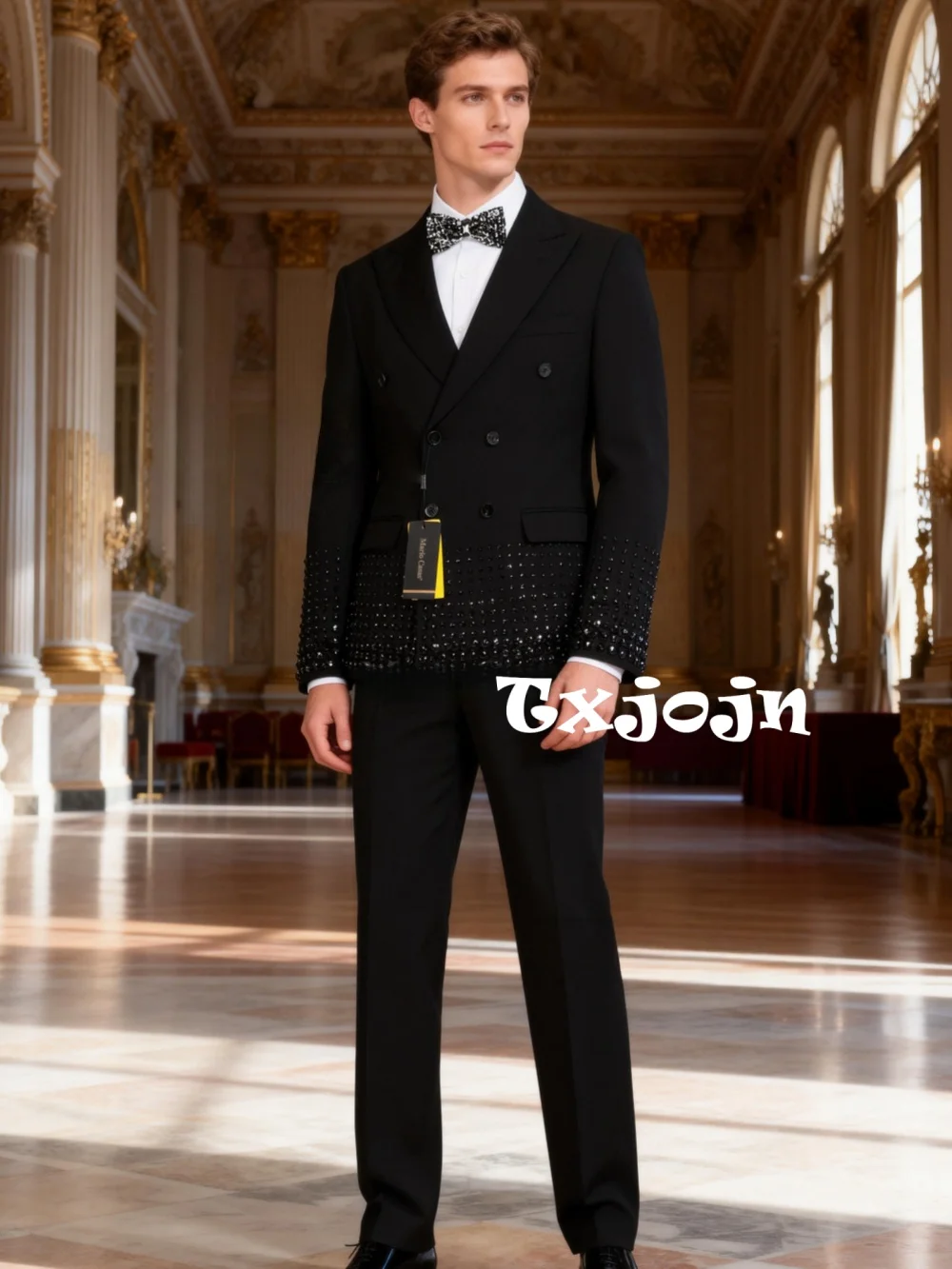 Черные мужские приталенные костюмы из бисера, комплект из 2 предметов, костюмы ведущего, формальный роскошный мужской костюм, танцевальная одежда, вечерние смокинг с длинными рукавами, S-3XL
Черные мужские приталенные костюмы из бисера, комплект из 2 предметов, костюмы ведущего, формальный роскошный мужской костюм, танцевальная одежда, вечерние смокинг с длинными рукавами, S-3XL