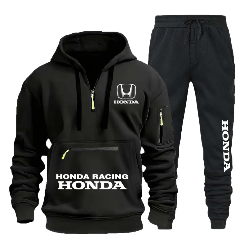 Honda men's sportswear jacket with hood + pants. Sports clothing. Spring/autumn suit. Running and long-distance running pants fo
Honda men's sportswear jacket with hood + pants. Sports clothing. Spring/autumn suit. Running and long-distance running pants fo