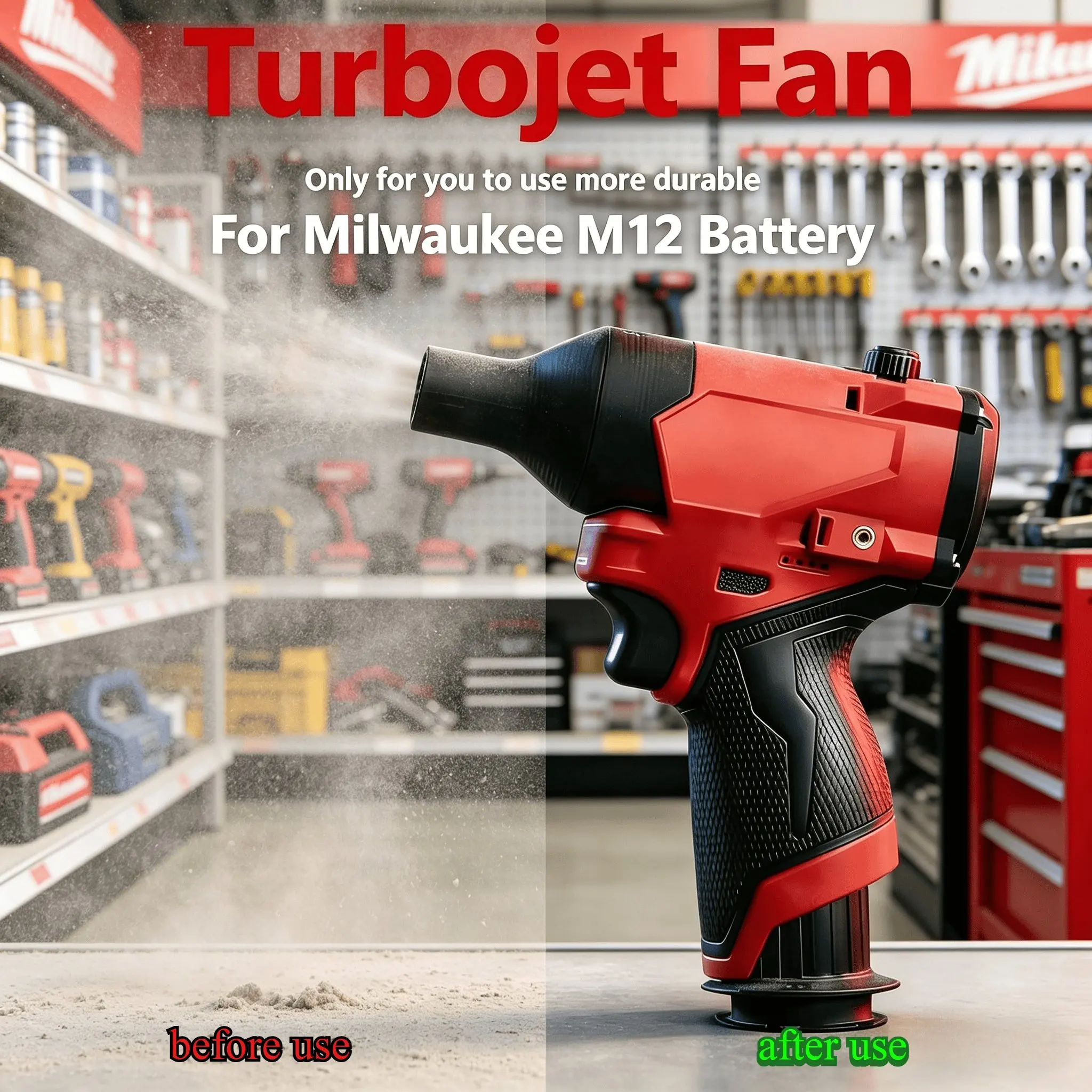 For M12 Compatible Turbojet Fan - Brushless High-Speed Electric Blower car wash gun
For M12 Compatible Turbojet Fan - Brushless High-Speed Electric Blower car wash gun
