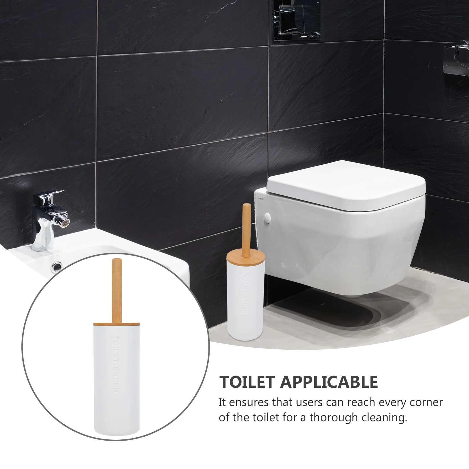 1pc Toilet Brush Handle White Plastic Long Handle Brush Cleaning Holder for Bathroom Home Hotel Office Supplies
1pc Toilet Brush Handle White Plastic Long Handle Brush Cleaning Holder for Bathroom Home Hotel Office Supplies