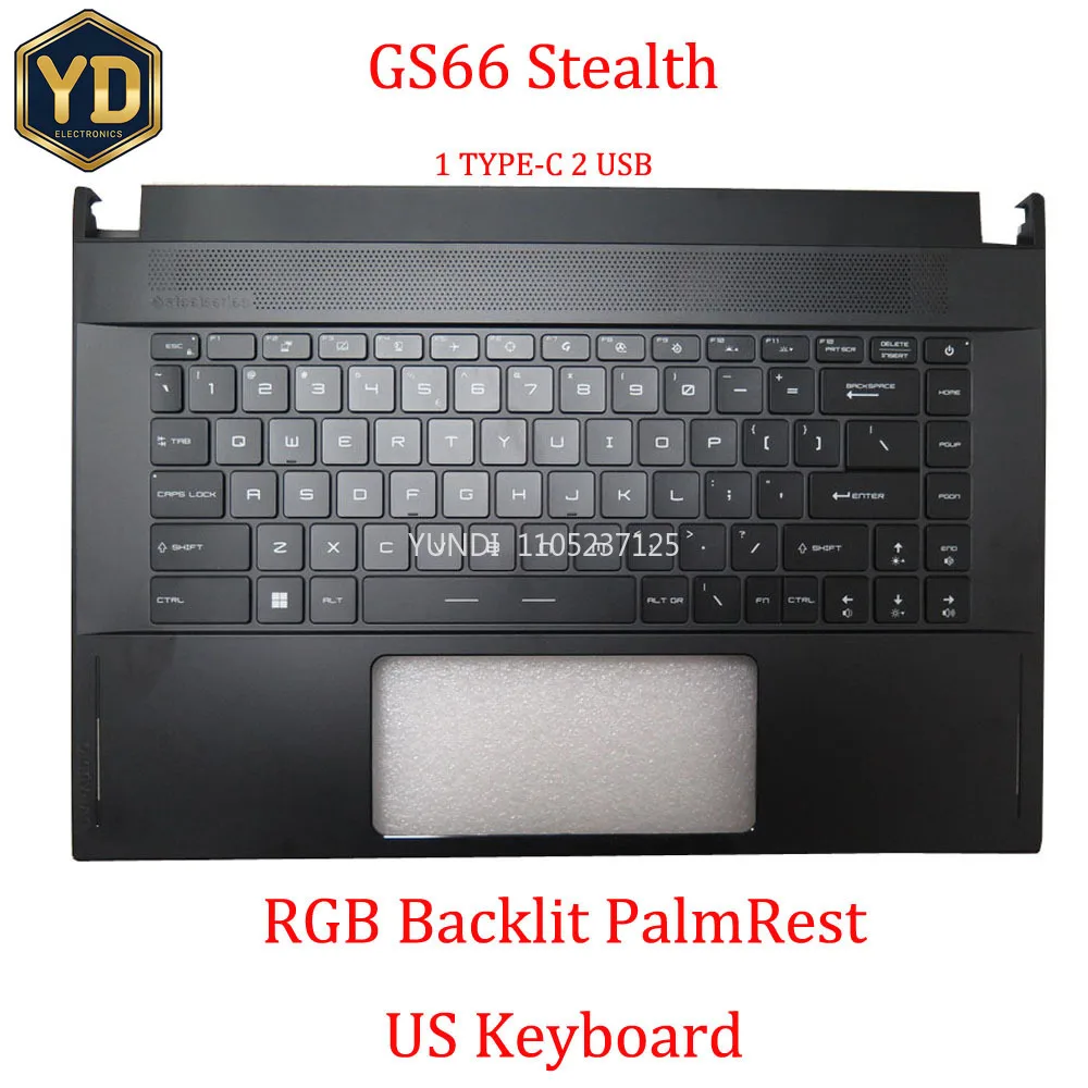 YD RGB Backlit PalmRest&US Keyboard For MSI GS66 MS-16V1 3076V1C211Y31 1 TYPE-C 2 USB Or 3076V5C211Y31 2 TYPE-C 1 USB on the rig
YD RGB Backlit PalmRest&US Keyboard For MSI GS66 MS-16V1 3076V1C211Y31 1 TYPE-C 2 USB Or 3076V5C211Y31 2 TYPE-C 1 USB on the rig