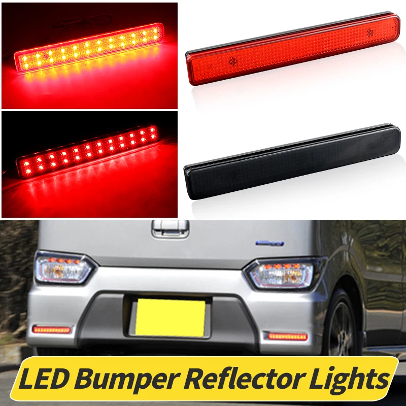 2 шт. автомобильный светодиодный отражатель заднего бампера для Suzuki Wagon R Stingray, стоп-сигналы, задние и задние противотуманные фары, аксессуары 
2 шт. автомобильный светодиодный отражатель заднего бампера для Suzuki Wagon R Stingray, стоп-сигналы, задние и задние противотуманные фары, аксессуары