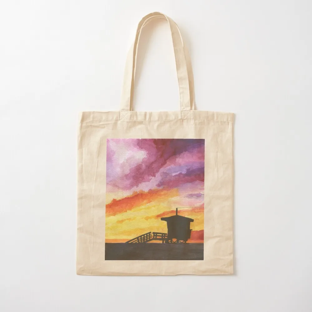 Sunset Lifeguard Tower Santa Monica Tote Bag Canvas shoulder bag Women bags canvas tote bags
Sunset Lifeguard Tower Santa Monica Tote Bag Canvas shoulder bag Women bags canvas tote bags