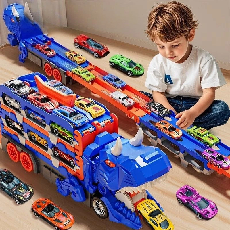 New Product Folding Dinosaur Transporter Car Competitive Game Roll To Eat Car Vehicle Racing Track With Mini Car Kid Gift Toy
New Product Folding Dinosaur Transporter Car Competitive Game Roll To Eat Car Vehicle Racing Track With Mini Car Kid Gift Toy