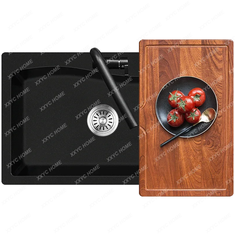 Quartz Sink Large Single Sink Kitchen Sink Granite Washing Basin Small Apartment Household Package
Quartz Sink Large Single Sink Kitchen Sink Granite Washing Basin Small Apartment Household Package