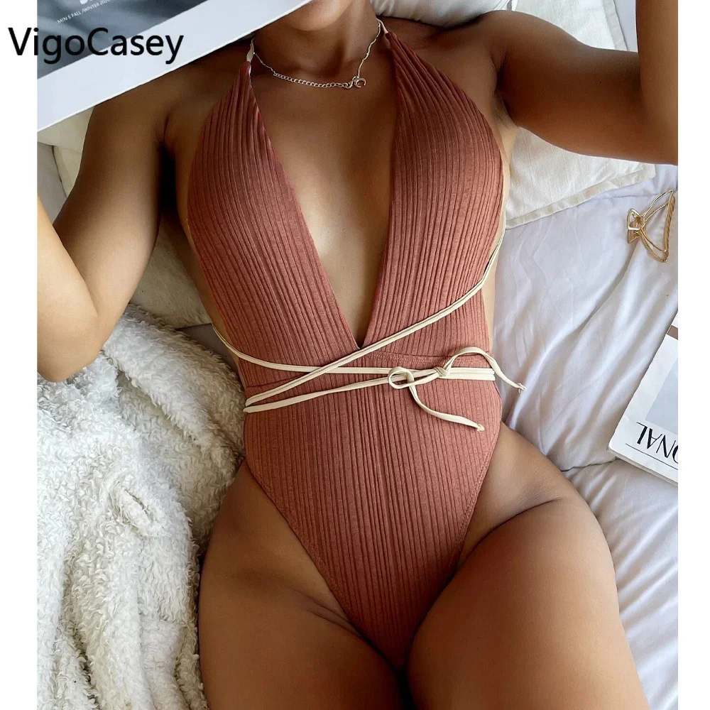 VigorCasey 2025 Solid Strapped Swimwear Women Sexy High Waist Cut One Piece Swimsuit Monokini Backless Hollow Belt Bathing Suit
VigorCasey 2025 Solid Strapped Swimwear Women Sexy High Waist Cut One Piece Swimsuit Monokini Backless Hollow Belt Bathing Suit
