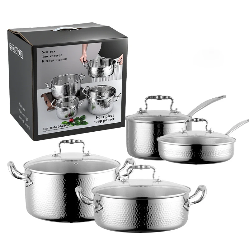 KENGQ 316 Stainless Steel Non-Stick Soup Milk Frying Pan Set Induction Kitchen Cookware Glass Iron for Cooking Pot Set
KENGQ 316 Stainless Steel Non-Stick Soup Milk Frying Pan Set Induction Kitchen Cookware Glass Iron for Cooking Pot Set