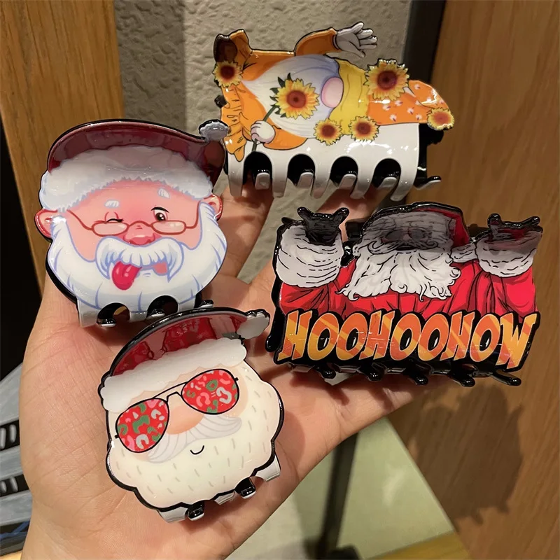 DS Cute Cartoon Christmas Series Hair Claw Funny Sunglasses Santa Claus Claw Clips Crab Hair Clips for Women Hair Accessories
DS Cute Cartoon Christmas Series Hair Claw Funny Sunglasses Santa Claus Claw Clips Crab Hair Clips for Women Hair Accessories