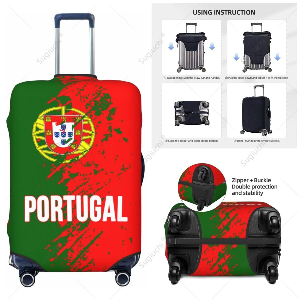 Portugal Flag Luggage Cover Suitcase Elastic Dust Case Travel Accessories Printed Baggage Case Protective
Portugal Flag Luggage Cover Suitcase Elastic Dust Case Travel Accessories Printed Baggage Case Protective