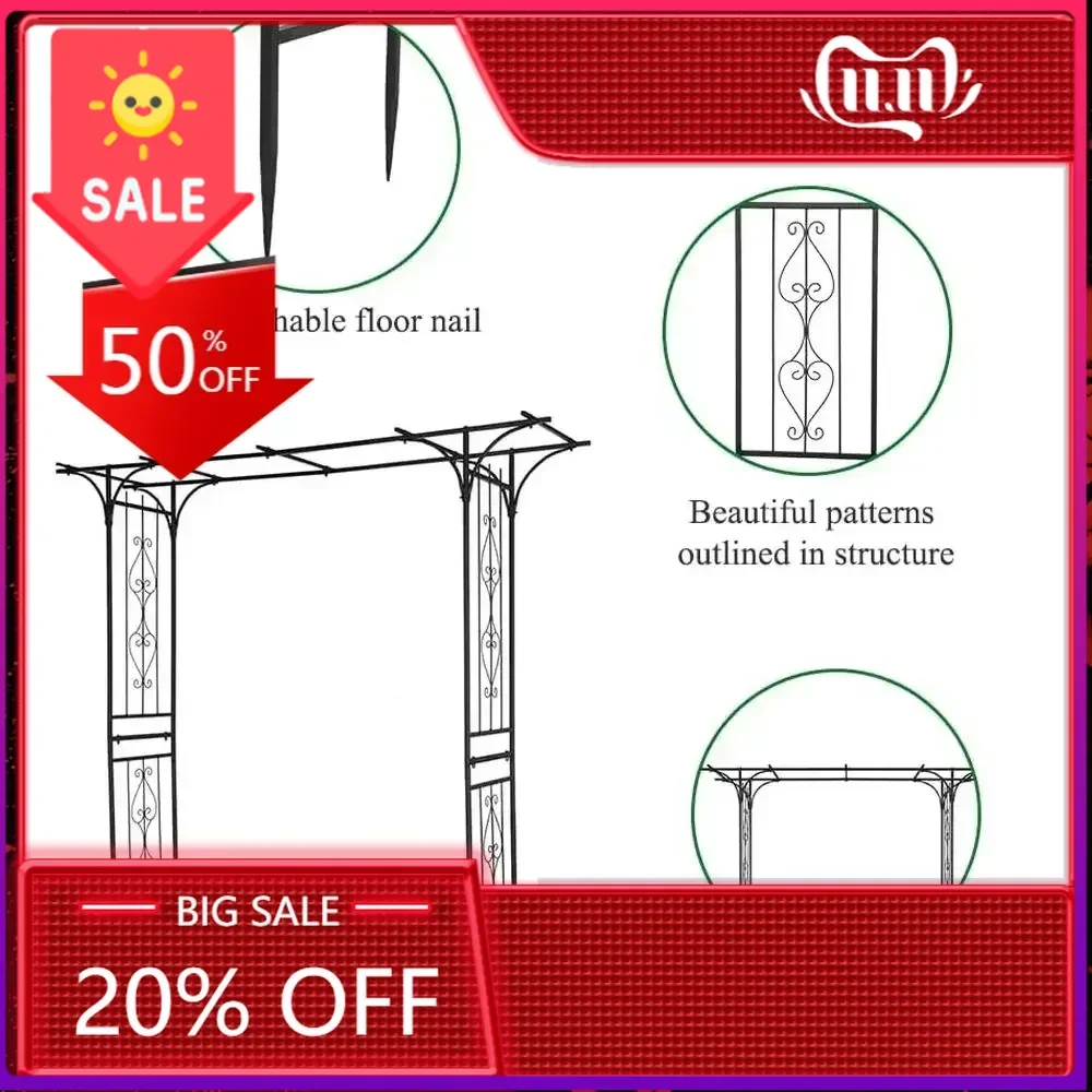 BestsellerSturdy 7-Foot Garden Arch with Side Trellises, Ideal for Weddings, Backyards, and Climbing Plants - Rust-Proof Coated
BestsellerSturdy 7-Foot Garden Arch with Side Trellises, Ideal for Weddings, Backyards, and Climbing Plants - Rust-Proof Coated