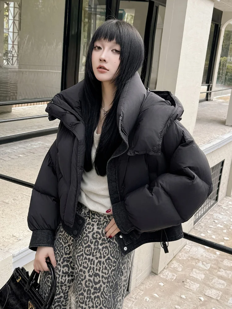 Korean Sle Thiened Warmth ort Denim Patchwork Cotton Jaet Women's Winter New Faion Outerwear Trendy Quilted Coat
Korean Sle Thiened Warmth ort Denim Patchwork Cotton Jaet Women's Winter New Faion Outerwear Trendy Quilted Coat