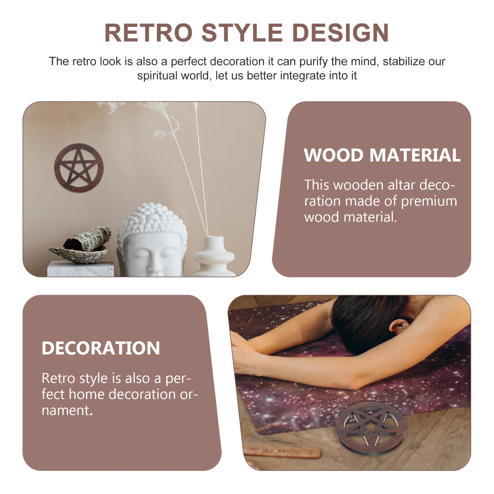 Wooden Pentagram Altar Tile Ideal for Yoga Meditation Purification Spiritual Stability Home Decor Religious Rites Accessory
Wooden Pentagram Altar Tile Ideal for Yoga Meditation Purification Spiritual Stability Home Decor Religious Rites Accessory