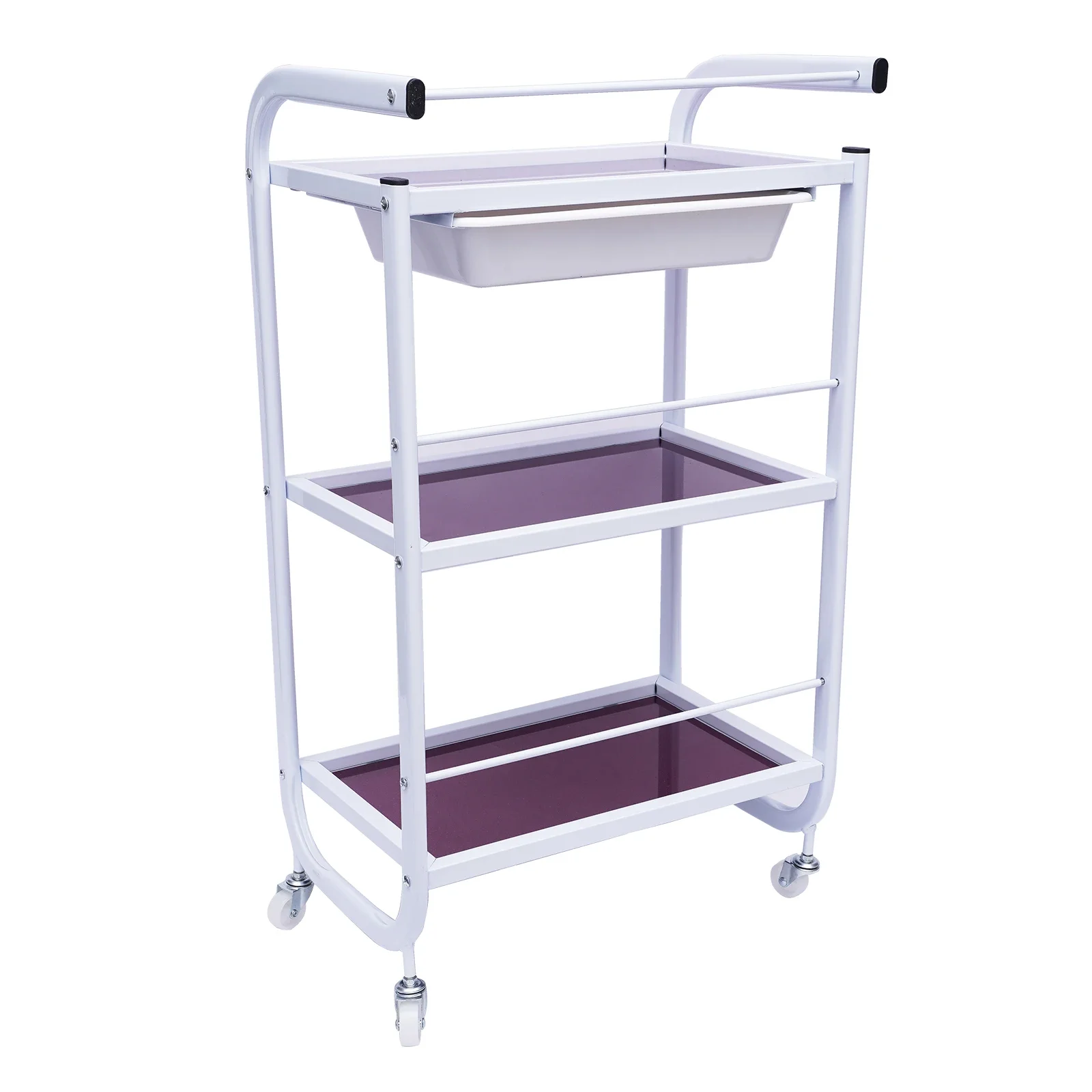 Durable Salon Trolley with Three Spacious Layers, Silent 360° Swivel Wheels, Sturdy Iron Frame, and Space-Saving Design for
Durable Salon Trolley with Three Spacious Layers, Silent 360° Swivel Wheels, Sturdy Iron Frame, and Space-Saving Design for