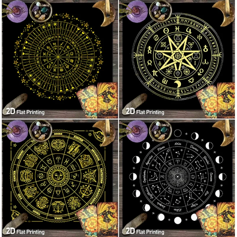 1pc Tarot card tablecloth, twelve constellations divination, starry sky altar cloth, Tarot card game decoration tablecloth
1pc Tarot card tablecloth, twelve constellations divination, starry sky altar cloth, Tarot card game decoration tablecloth