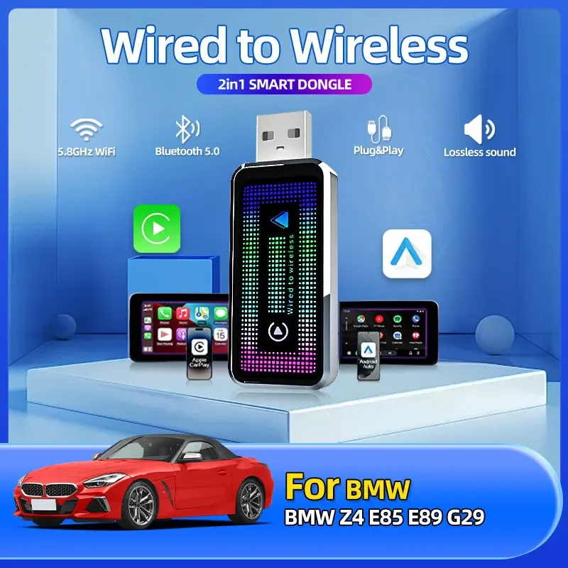 2in1 Wireless CarPlay Android Auto Wireless Smart Dongle Mini Box Plug And Play For BMW X7 G07 Car Accessories Tools
2in1 Wireless CarPlay Android Auto Wireless Smart Dongle Mini Box Plug And Play For BMW X7 G07 Car Accessories Tools