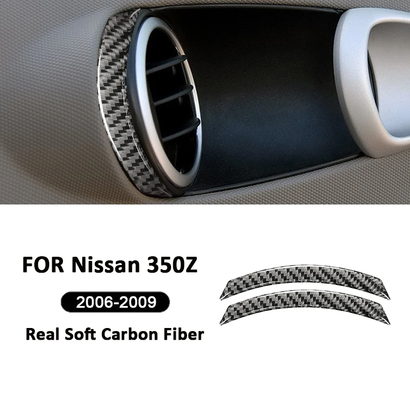 For Nissan 350Z 2003-2009 Carbon Fiber 2PCS Car Dash Left Right Air Outlet Vent Frame Decoration Sticker Interior Accessories
For Nissan 350Z 2003-2009 Carbon Fiber 2PCS Car Dash Left Right Air Outlet Vent Frame Decoration Sticker Interior Accessories