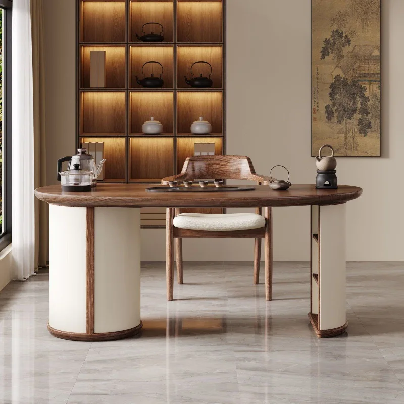 New Chinese-style ebony tea table integrated high-end home office living room modern
New Chinese-style ebony tea table integrated high-end home office living room modern