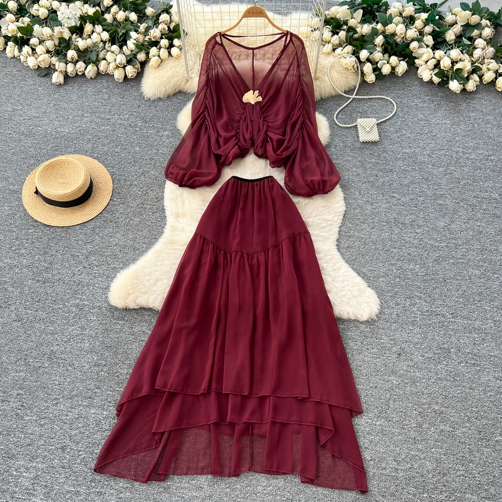 Сексуальное шифоновое асимметричное платье, винтажное элегантное женское вечернее корейское модное сказочное платье, комплект из двух предметов
Сексуальное шифоновое асимметричное платье, винтажное элегантное женское вечернее корейское модное сказочное платье, комплект из двух предметов