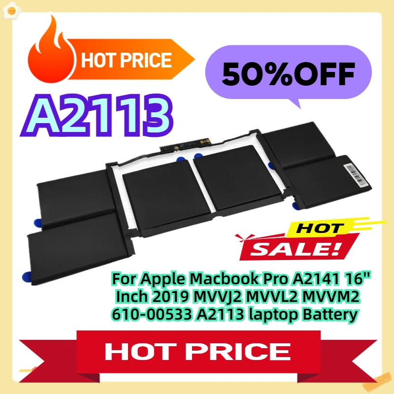 A2113 For Apple Macbook Pro A2141 16'' Inch 2019 MVVJ2 MVVL2 MVVM2 610-00533 A2113 laptop Battery
A2113 For Apple Macbook Pro A2141 16'' Inch 2019 MVVJ2 MVVL2 MVVM2 610-00533 A2113 laptop Battery