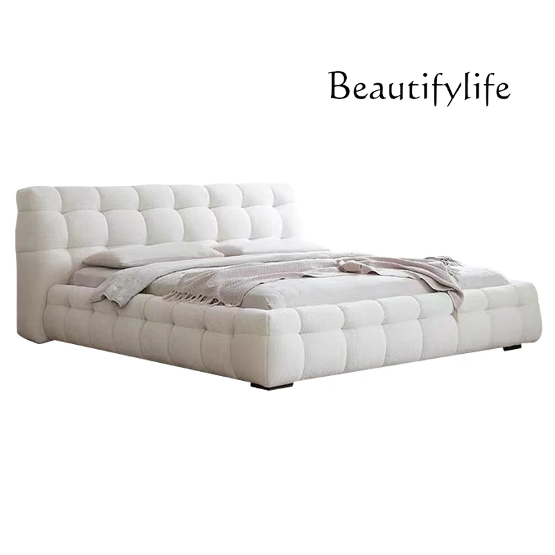 French Cream Wind Fabric Bed Modern Simple White Master Bedroom Double Bed Marshmallow Puffs
French Cream Wind Fabric Bed Modern Simple White Master Bedroom Double Bed Marshmallow Puffs
