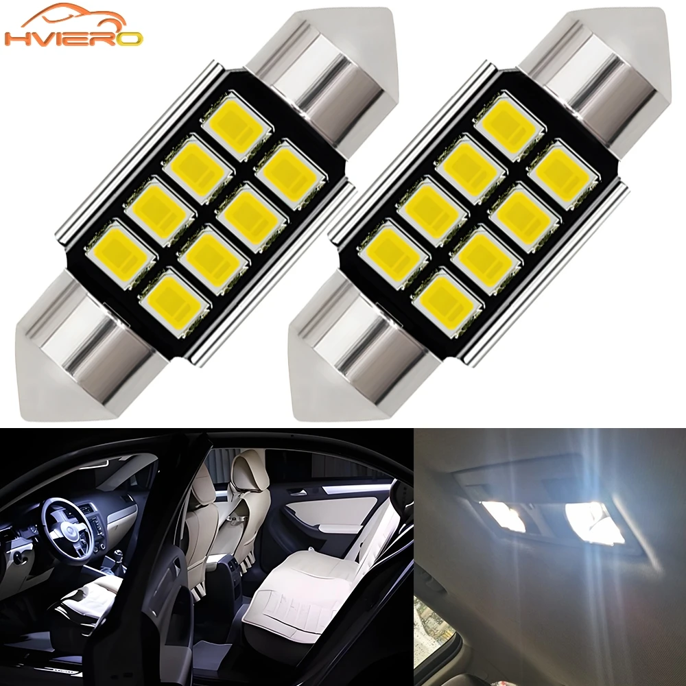 2PCS Car Reading New Festoon C5W C10W LEDS 31mm 36mm 39mm 41mm SMD 2835 8Chips Auto Lamps Dome Bulb Interior Lights White DC 12V
2PCS Car Reading New Festoon C5W C10W LEDS 31mm 36mm 39mm 41mm SMD 2835 8Chips Auto Lamps Dome Bulb Interior Lights White DC 12V
