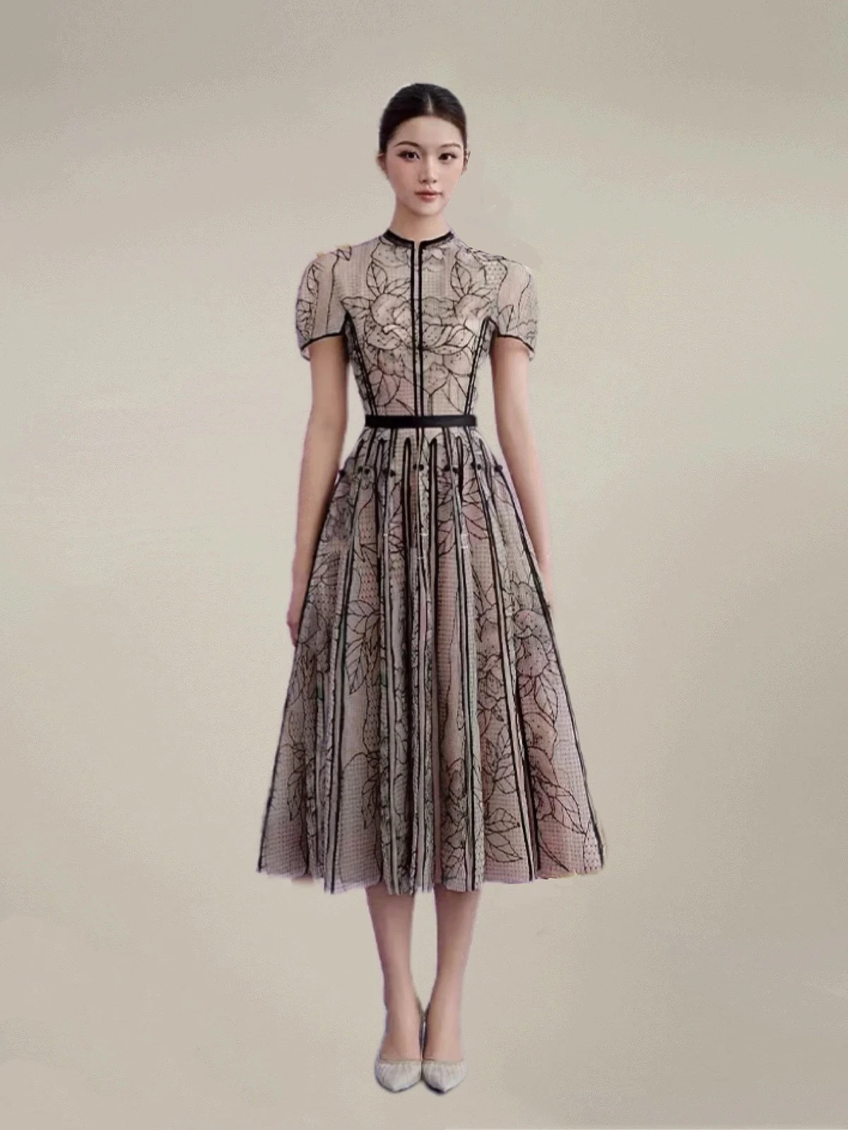 Элегантное кружевное платье с завышенной талией, коротким рукавом и круглым вырезом, новая модель Amy, весна-лето, для повседневной носки, прямое платье-труба.
Элегантное кружевное платье с завышенной талией, коротким рукавом и круглым вырезом, новая модель Amy, весна-лето, для повседневной носки, прямое платье-труба.