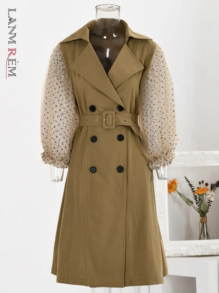 LANMREM Vintage Patchwork Trench Women Lapel Dot Lantern Sleeves Belt Double Breasted Windbreaker Fashion 2024 Spring New JH394
LANMREM Vintage Patchwork Trench Women Lapel Dot Lantern Sleeves Belt Double Breasted Windbreaker Fashion 2024 Spring New JH394