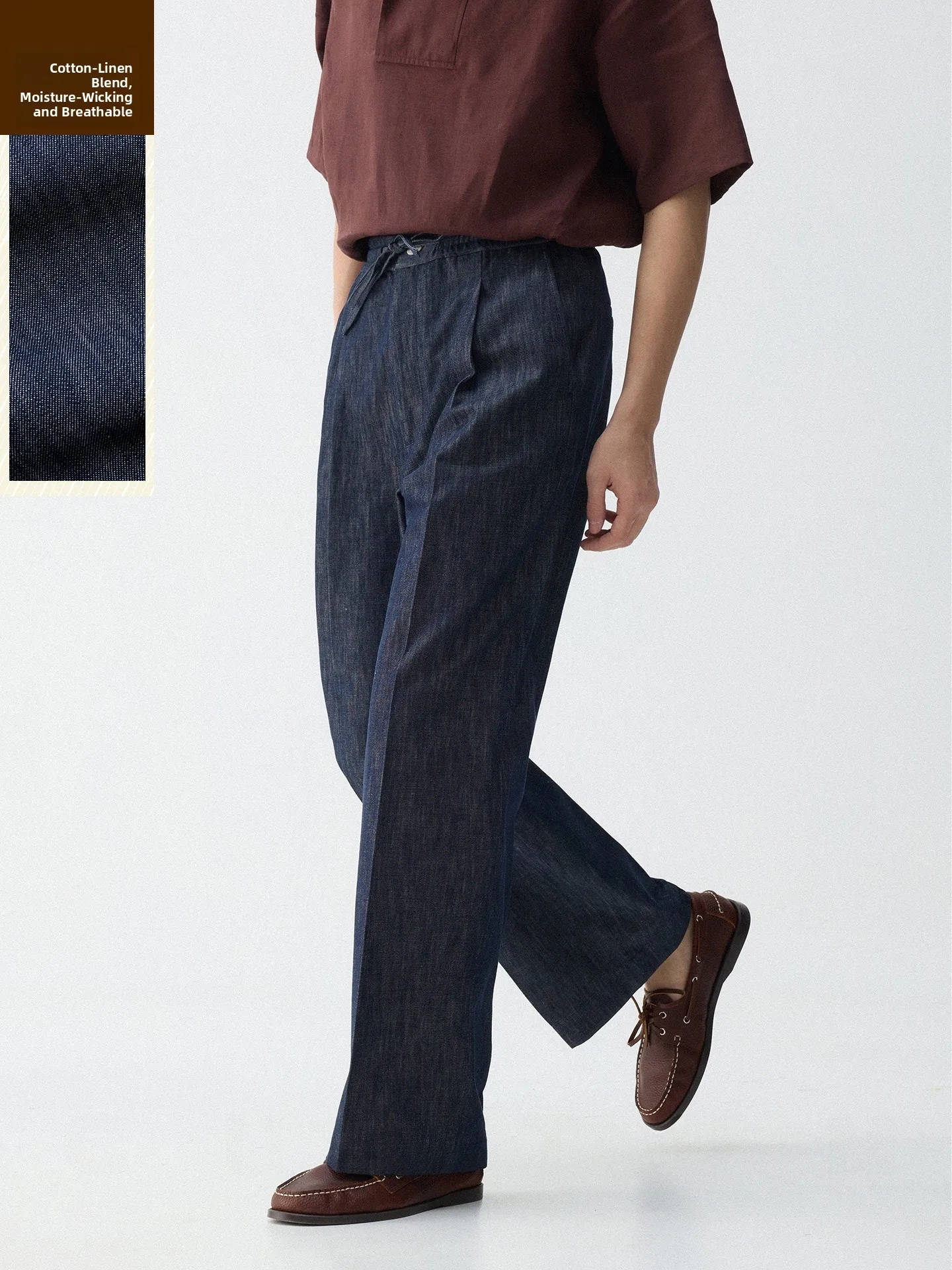 Cotton Linen Blend Breathable Anti-Wrinkle Men's Casual Denim Drawstring Wide Leg Pants Spring Fashion City Style High Waist ...
Cotton Linen Blend Breathable Anti-Wrinkle Men's Casual Denim Drawstring Wide Leg Pants Spring Fashion City Style High Waist ...