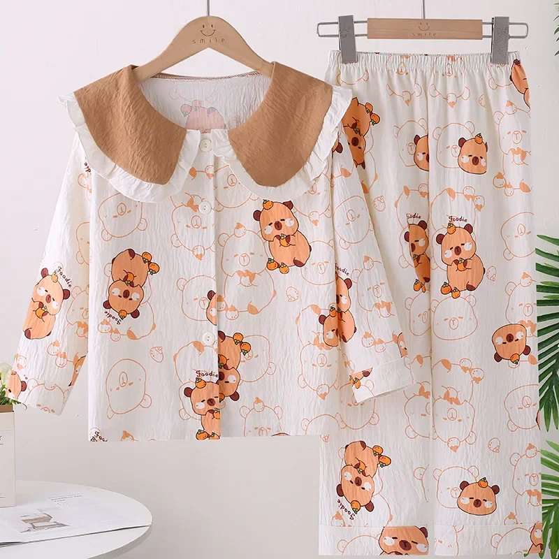 New 2025 Spring Autumn Girls Sweet Pajamas Long Sleeve Cute Cartoon Print Clothing Set Sleepwear Children's Casual Loungewear
New 2025 Spring Autumn Girls Sweet Pajamas Long Sleeve Cute Cartoon Print Clothing Set Sleepwear Children's Casual Loungewear