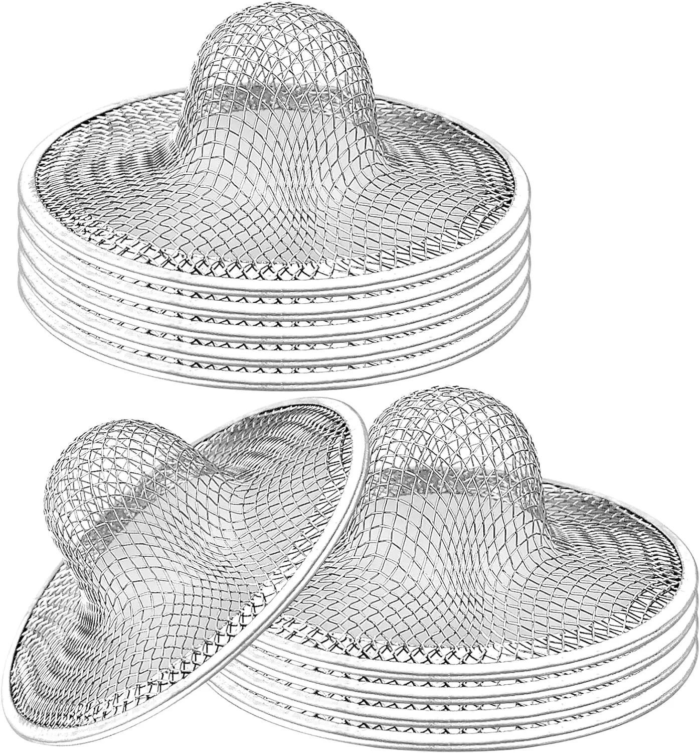 10pcs Mesh Sink Strainer, 2.1" Top/1" Stainless Steel Slop Basket Filter Trap, Metal Kitchen Drain Strainer, Hair Basket Drain -
10pcs Mesh Sink Strainer, 2.1" Top/1" Stainless Steel Slop Basket Filter Trap, Metal Kitchen Drain Strainer, Hair Basket Drain -