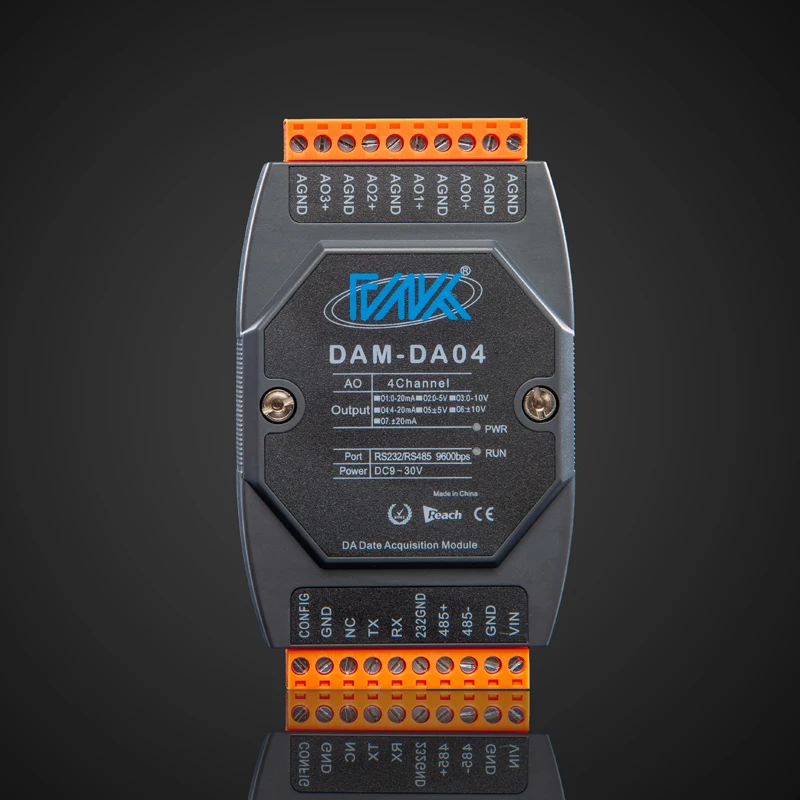 DAM-DA04 2/4/8-way analog output module AORS232RS485 to 4-20ma0-10V isolated signal controller
DAM-DA04 2/4/8-way analog output module AORS232RS485 to 4-20ma0-10V isolated signal controller