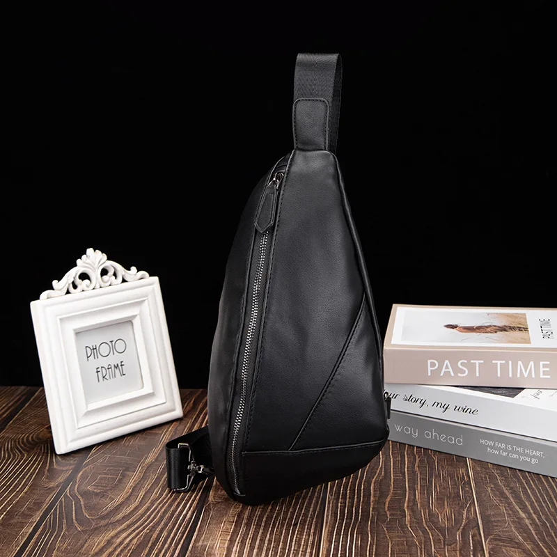 Men's Chest Bags Casual Small Crossbody Shoulder Bags Soft Leather Male Patchwork Sling Backpack Travel Hiking Chest Bag Daypack
Men's Chest Bags Casual Small Crossbody Shoulder Bags Soft Leather Male Patchwork Sling Backpack Travel Hiking Chest Bag Daypack
