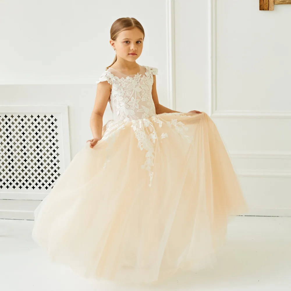 Champagne Tutu Flower Girl Dresses Wedding Party Girls Tulle Toddler Lace Kids Pagent All Size Robe Princesse Fille Custom Made
Champagne Tutu Flower Girl Dresses Wedding Party Girls Tulle Toddler Lace Kids Pagent All Size Robe Princesse Fille Custom Made