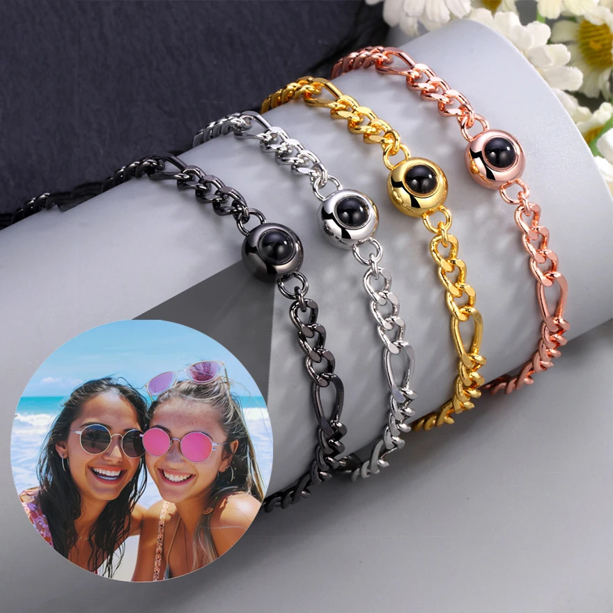 Цветные проекционные браслеты с изображением на заказ, кубинская цепочка из титановой стали для влюбленных подруг, 2025 год, романтические подарки на день рождения на день Святого Валентина
Цветные проекционные браслеты с изображением на заказ, кубинская цепочка из титановой стали для влюбленных подруг, 2025 год, романтические подарки на день рождения на день Святого Валентина