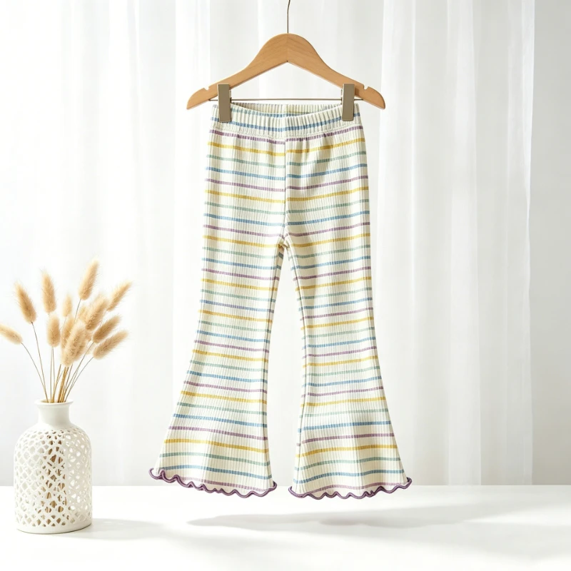 2026 New Summer Hot Selling Girls' Striped Thin Micro Horn Breathable Elastic Waist Pants
2026 New Summer Hot Selling Girls' Striped Thin Micro Horn Breathable Elastic Waist Pants