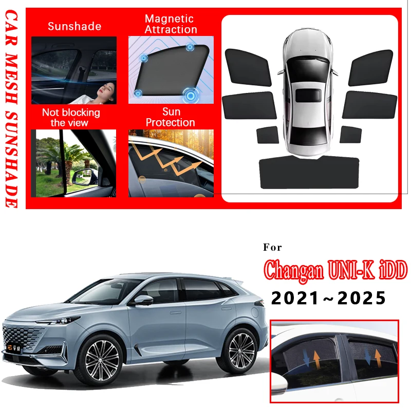 Mesh Sunshade For Changan UNI-K iDD 2021~2024 2025 Sun Protection Heat Insulation Magnetic Side Window Privacy Shade Accessories
Mesh Sunshade For Changan UNI-K iDD 2021~2024 2025 Sun Protection Heat Insulation Magnetic Side Window Privacy Shade Accessories