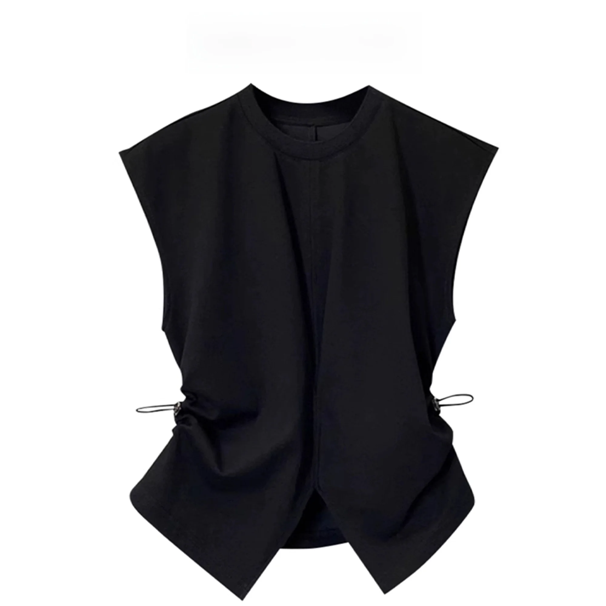 Black Short Drawstring Waistless Sleeveless Tank Top T-Shirt Women's Summer Spicy American Style Top 2023 New Arrival
Black Short Drawstring Waistless Sleeveless Tank Top T-Shirt Women's Summer Spicy American Style Top 2023 New Arrival