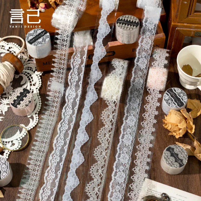 Afternoon Lace Series PET Washi Tape Vintage Lace Border Decor Diorama Journal Craft Material Stickers
Afternoon Lace Series PET Washi Tape Vintage Lace Border Decor Diorama Journal Craft Material Stickers
